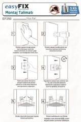 Geseus Yapışkanlı Askılı Tek Katlı Banyo Köşe Rafı Krom EF250