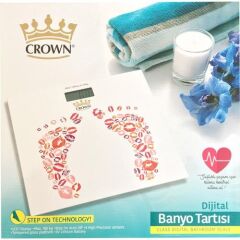 Baskül Tartı Cam Banyo Tartısı Lcd Ekran 180 Kg Kapasite Ayak Desenli