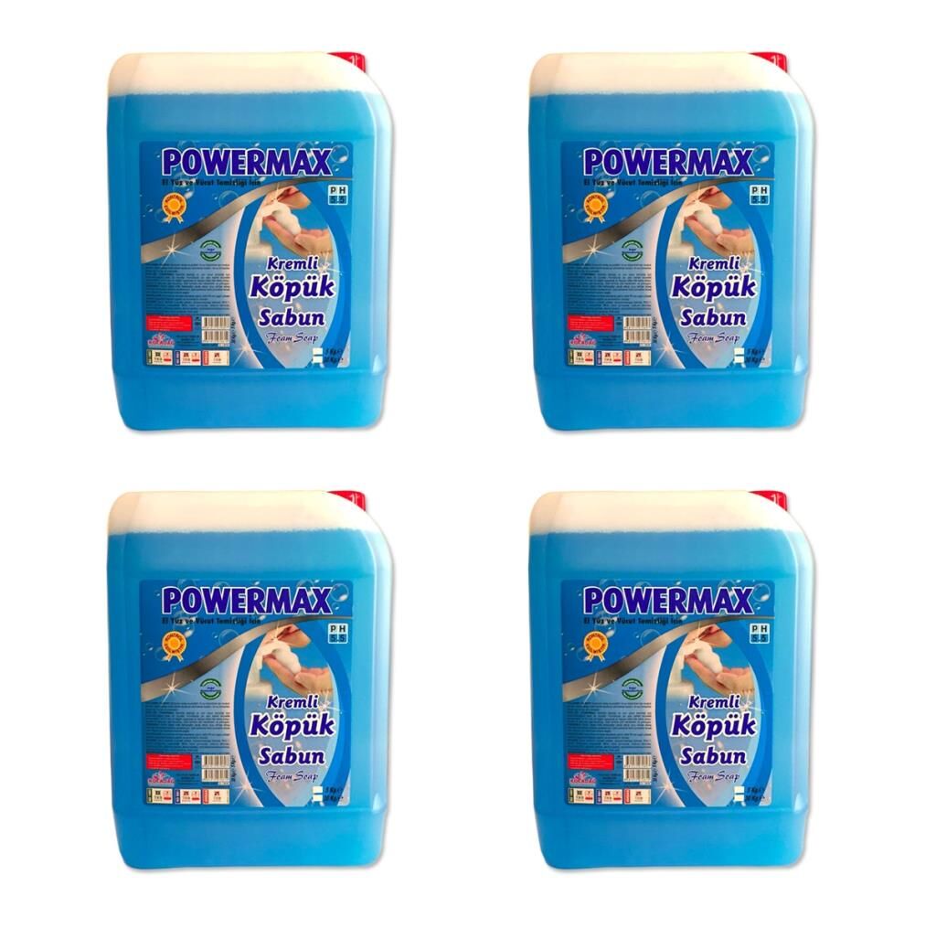 Powermax Köpük Sabun El Yıkamna Sıvısı 5 KG x 4 Adet