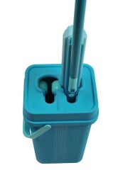 Geseus Motek Soft Mop Mikrofiber Cam,Parke Islak Zemin Temizlik Seti Çift Hazneli Yıka Sık Temizle-MT23