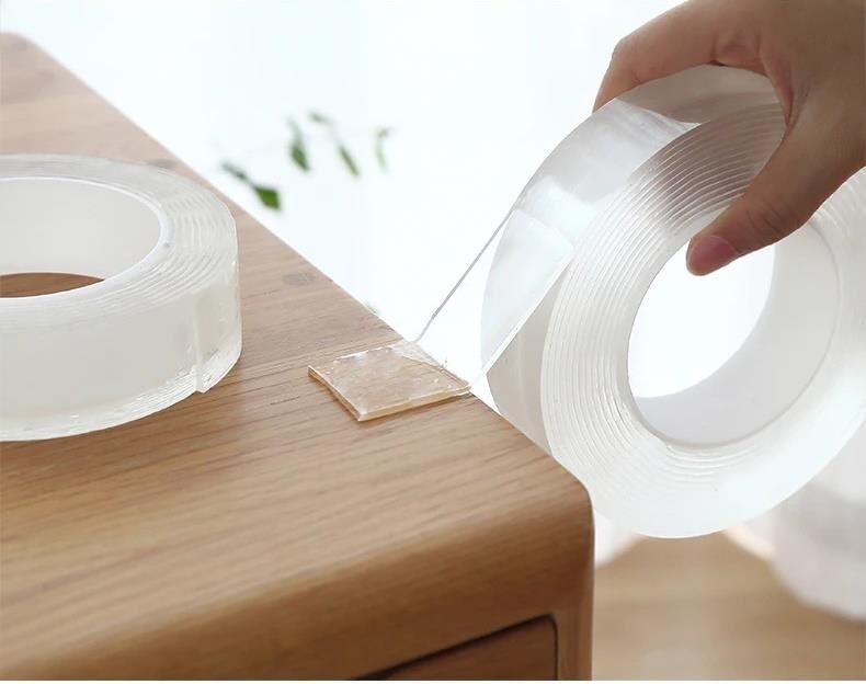 Geseus Nano Çift Taraflı Yıkanıp Tekrar Kullanılabilir Şeffaf Bant 19mmX1Mt