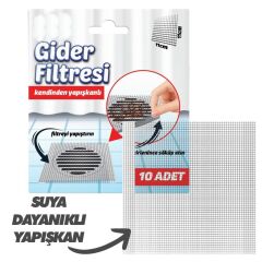 Banyo,Mutfak Gider Filtresi Gider Süzgeci 10 Adet