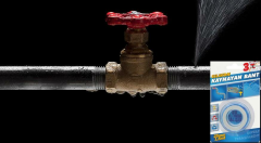 Silikon Kaynayan Çok amaçlı Bant Boru patlak Bandı 3Katına Kadar Esner Su Altında Uygulanabilir 25x1,5Mt-Kırmızı