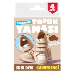 Ayakkabı Topuk Yaması Ayakkabı Tamir Yaması Sunni deri Kendinden Yapışkanlı-KAHVERENGİ