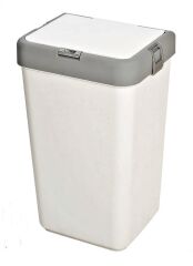 Motek Pratik Kapaklı 40 Litre Kirli Çamaşır Sepeti MT-08 beyaz