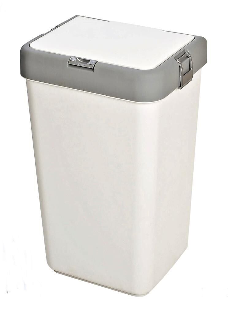 Motek Pratik Kapaklı 40 Litre Kirli Çamaşır Sepeti MT-08 beyaz