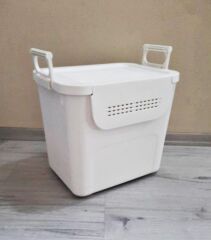 Geseus Motek  Mybox 1x30 Litre Kulplu Çok Amaçlı Organizer Saklama Kutusu-MT-35 beyaz