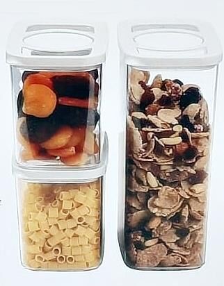 Moonstar maximum fresh üçlü saklama kabı hava sızdırmaz-MAX-SET2 BEYAZ KAPAKLI