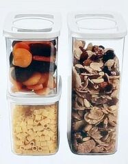 Moonstar maximum fresh üçlü saklama kabı hava sızdırmaz-MAX-SET2 BEYAZ KAPAKLI