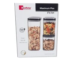 Moonstar maximum plus üçlü saklama kabı hava sızdırmaz-MAXP-SET-2