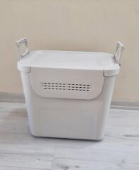 Geseus Motek  Mybox 1x30 Litre Kulplu Çok Amaçlı Organizer Saklama Kutusu-MT-35 gri