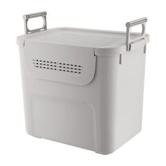 Geseus Motek  Mybox 1x30 Litre Kulplu Çok Amaçlı Organizer Saklama Kutusu-MT-35 gri