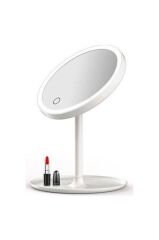 Dokunmatik Led Işıklı Usb Şarjlı Makyaj Aynası Yuvarlak Beyaz-SM8036