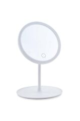 Dokunmatik Led Işıklı Usb Şarjlı Makyaj Aynası Yuvarlak Beyaz-SM8036