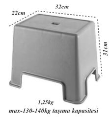 Çelik Ayna Lüx Banyo Taburesi Çok Amaçlı Tabure Antrasit-480