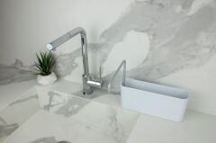 Primanova Paslanmaz Kıev Süngerlik Deterjan Kutusu Bez Askısı-E78