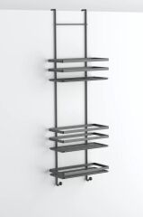 Geseus Üç Katlı Asmalı Banyo Duş Rafı Siıyah LM580