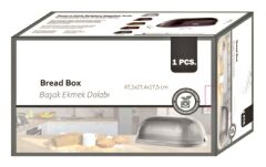 Ekmeklik Plastik Ekmek Kutusu Ekmek Dolabı Kapaklı Geniş Hacimli-Beyaz
