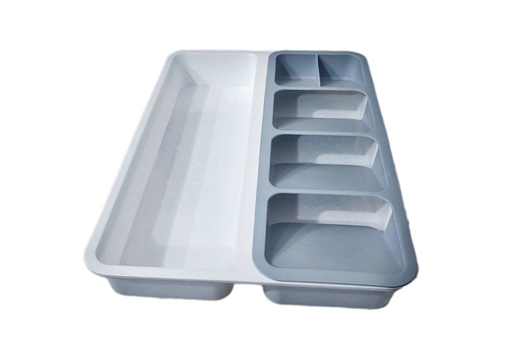 Çekmece İçi Kaşıklık 5 Gözlü Çatal Bıçak Organızer -1169-05 beyaz