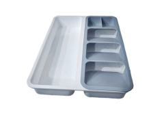 Çekmece İçi Kaşıklık 5 Gözlü Çatal Bıçak Organızer -1169-05 beyaz