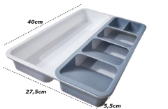 Çekmece İçi Kaşıklık 5 Gözlü Çatal Bıçak Organızer -1169-05 beyaz