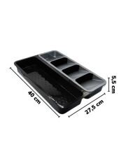 Çekmece İçi Kaşıklık 5 Gözlü Çatal Bıçak Organızer -1169-05 siyah