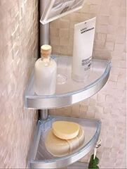 Primanova aynalı banyo köşe seti şampuanlık naturel-M-N06-16