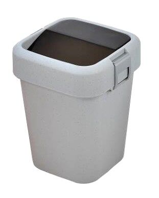 Motek 8 Litre Hassas Kapaklı Çöp Kovası gri