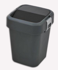 Motek 8 Litre Hassas Kapaklı Çöp Kovası siyah