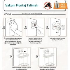 Geseus Va kumlu Banyo Duş Sabunluk Rafı Şampuanlık Delme Vida Matkap Yok! Krom-DM242K