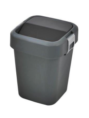 Motek 18 Litre Hassas Kapaklı Çöp Kovası-Cob-411 siyah