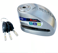 Armor 614 MVA Alarmlı Motorsiklet Disk Kilidi Mil Çapı 14mm Paslanmaz Çelik