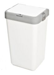 Geseus Motek Tekli 40 Lt Kirli Çamaşır Sepeti+Çamaşır Selesi Ikili Set, Çeyiz Seti Gri+Beyaz