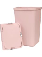 Geseus Motek Tekli 40 Lt Kirli Çamaşır Sepeti+Çamaşır Selesi Ikili Set, Çeyiz Seti Pudra