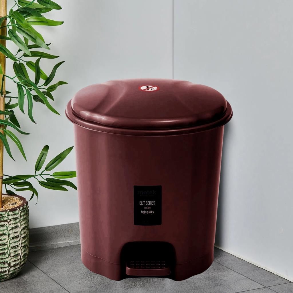 Motek Elit Pedallı Plastik Çöp Kovası İç Kovalıı 22 Lt-Mürdüm