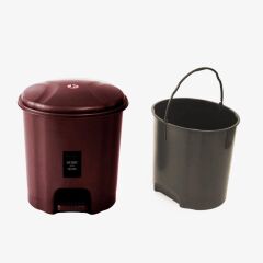 Motek Elit Pedallı Plastik Çöp Kovası İç Kovalıı 22 Lt-Mürdüm
