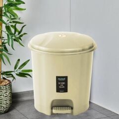 Motek Elit Pedallı Plastik Çöp Kovası İç Kovalıı 22 Lt-Krem