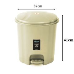 Motek Elit Pedallı Plastik Çöp Kovası İç Kovalıı 22 Lt-Krem