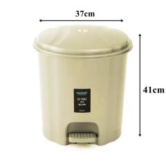 Motek Elit Pedallı Plastik Çöp Kovası İç Kovalıı 22 Lt-Krem