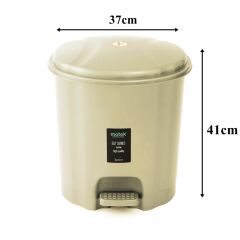 Motek Elit Pedallı Plastik Çöp Kovası İç Kovalıı 22 Lt-Krem