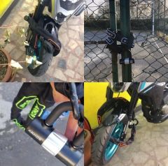 Armor Motosiklet İçin Yüksek Güvenlikli Dövme Çelik Zincir Kilit 10mmx1.20Mt-810 MV