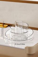 Geseus Makyaj Düzenleyici Organizer 360° Dönebilen Makyaj Standı Şeffaf