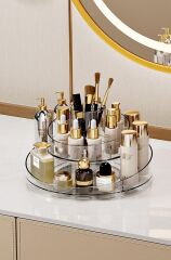 Geseus Makyaj Düzenleyici Organizer 360° Dönebilen Makyaj Standı Şeffaf