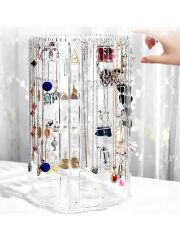 Takı Düzenleyici Organizer 360° Dönebilen Toka Küpe Düzenleme Standı Şeffaf