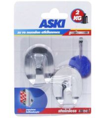 Boss Tape Kendinden Yapıştırmalı Paslanmaz İnox İkili Askı 2Kg Taşır