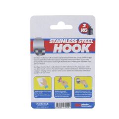 Boss Tape Kendinden Yapıştırmalı Paslanmaz İnox İkili Askı 2Kg Taşır