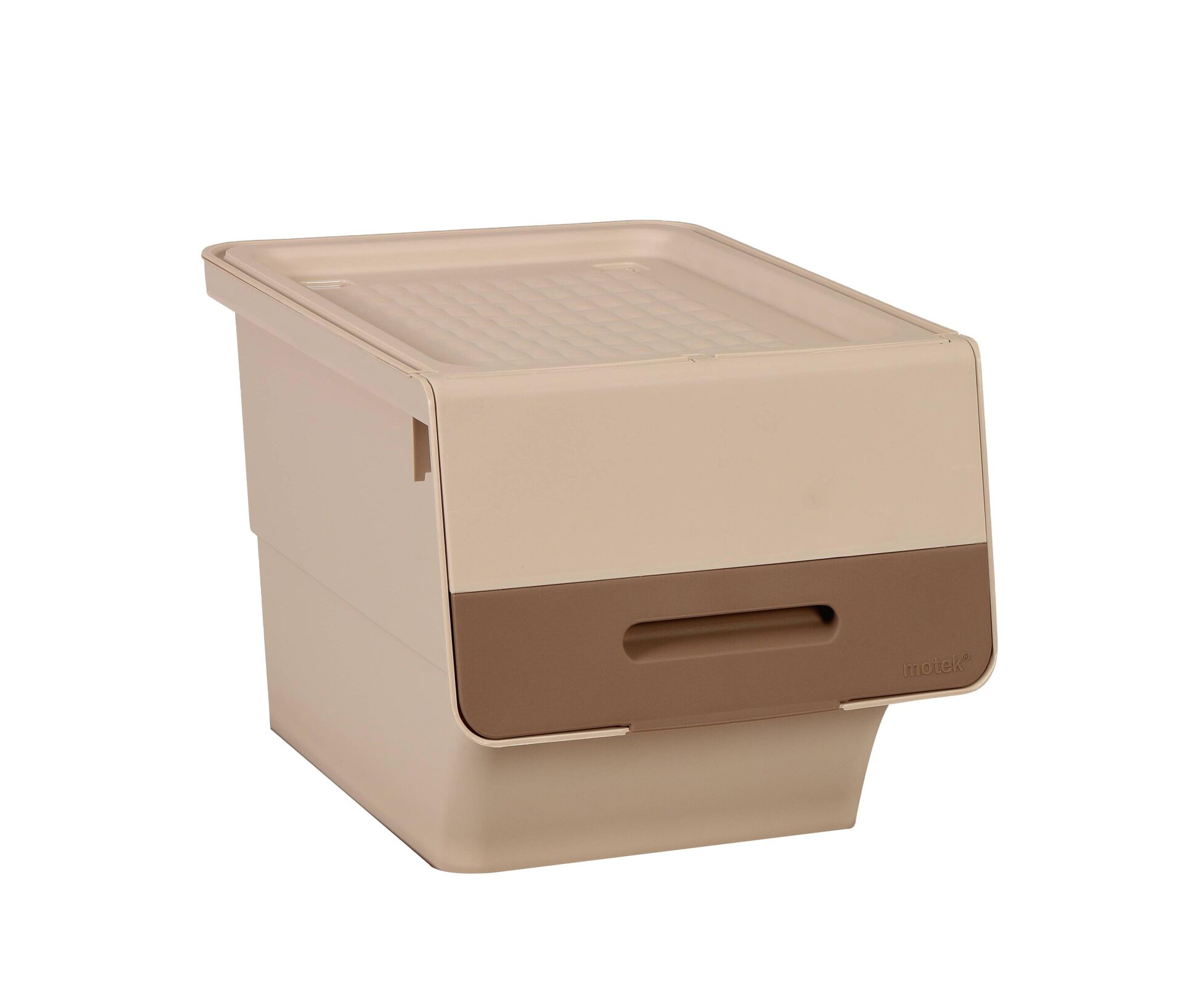 Motek Patateslik Soğanlık Tekerlekli Eşya Ve Erzak Kutusu Organizer 33 LT X 1AD Kahverengi+Krem