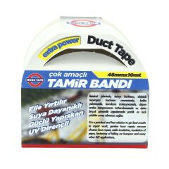 Duct Tape çok amaçlı Tamir Bandı Çadır Tamir Bantı Suya Dayanıklı 48mmx10Mt beyaz