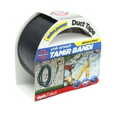 Duct Tape çok amaçlı Tamir Bandı Çadır Tamir Bantı Suya Dayanıklı 48mmx10Mt siyah