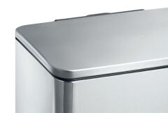 Primanova E-Cube Yumuşak Kapanan Pedallı Banyo Mutfak Ofis Çelik Çöp Kovası 30Lt-Pls iç kovalı-D14679